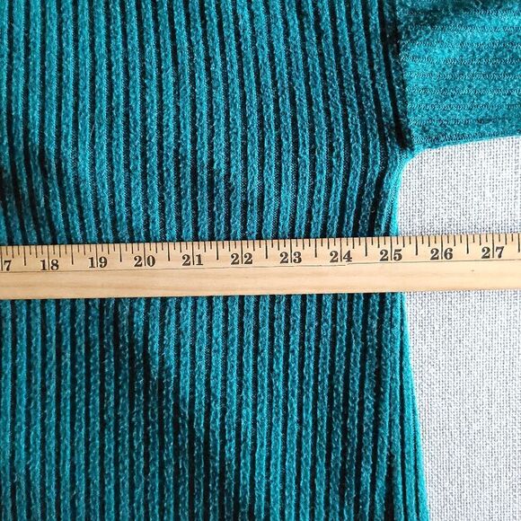 Anthropologie Saturday Sunday Green Rib Knit Sweater Cowl Neck Size XS/S - Picture 11 of 11